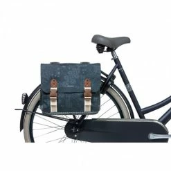 Double Sacoche Vélo BASIL Bohème 35L Bleu Indigo -Onemile Soldes double sacoche velo basil boheme 35l bleu indigo 2