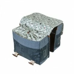 Double Sacoche Vélo BASIL Bohème 35L Bleu Indigo -Onemile Soldes double sacoche velo basil boheme 35l bleu indigo 3