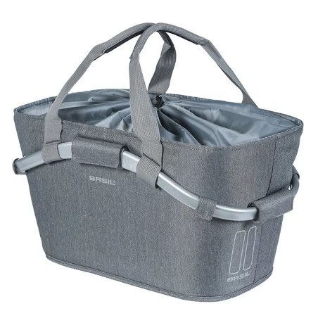 PANIER AVEC ANSE ARRIÈRE BASIL 2DAY CARRY POLYESTER AVEC ADAPTATEUR MIK GRIS 3 PANIER AVEC ANSE ARRIÈRE BASIL 2DAY CARRY POLYESTER AVEC ADAPTATEUR MIK GRIS