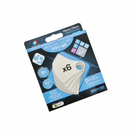 Recharge 6 Filtres Pour Masque Anti Pollution BIKE ORIGINAL 3 Recharge 6 Filtres Pour Masque Anti Pollution BIKE ORIGINAL