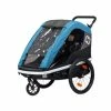 Hamax AS Remorque Vélo Poussette 2 Enfants HAMAX Avenida Bleu Pétrole -Onemile Soldes remorque velo 2 enfants hamax avenida bleu petrole