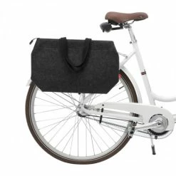 Sacoche Cabas Vélo Avec Zip COBAGS ZipZac Gris Foncé