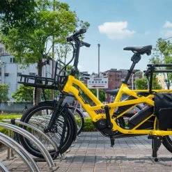 Vélo Cargo électrique Longtail TERN GSD S10 Jaune LR -Onemile Soldes velo cargo electrique longtail tern gsd s10 jaune 2