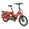 Vélo Cargo électrique Longtail TERN GSD S10 Rouge Tabasco LR -Onemile Soldes velo cargo electrique longtail tern gsd s10 rouge tabasco